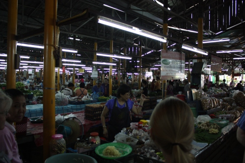 shopping at Chiang Mai's morning market for the cooking course